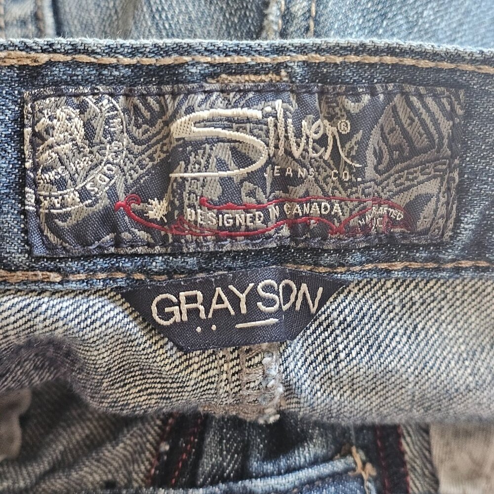 Silver Jeans Co Grayson Bootcut Jeans Mens Act 33x32 Blue Western Glove Works - Picture 5 of 10